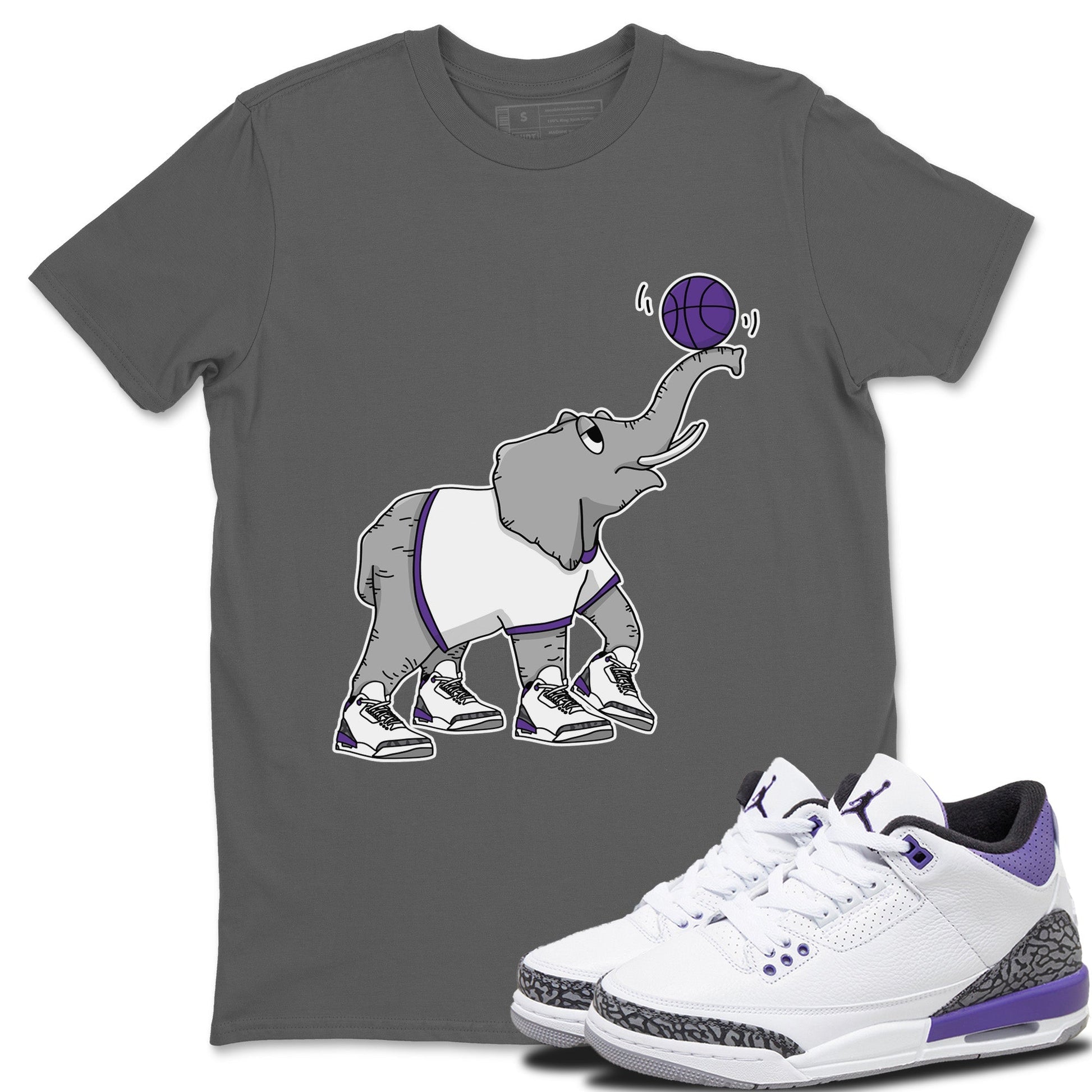 Jordan 3 Dark Iris Sneaker Match Tees Juggling Elephant Sneaker Tees Jordan 3 Dark Iris Sneaker Release Tees Unisex Shirts