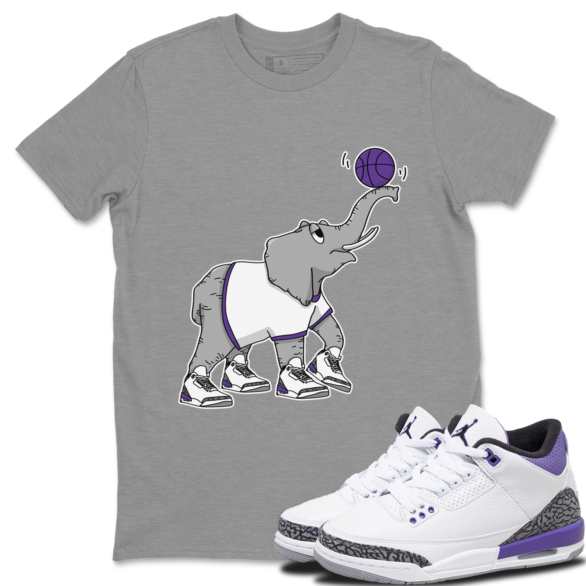 Jordan 3 Dark Iris Sneaker Match Tees Juggling Elephant Sneaker Tees Jordan 3 Dark Iris Sneaker Release Tees Unisex Shirts