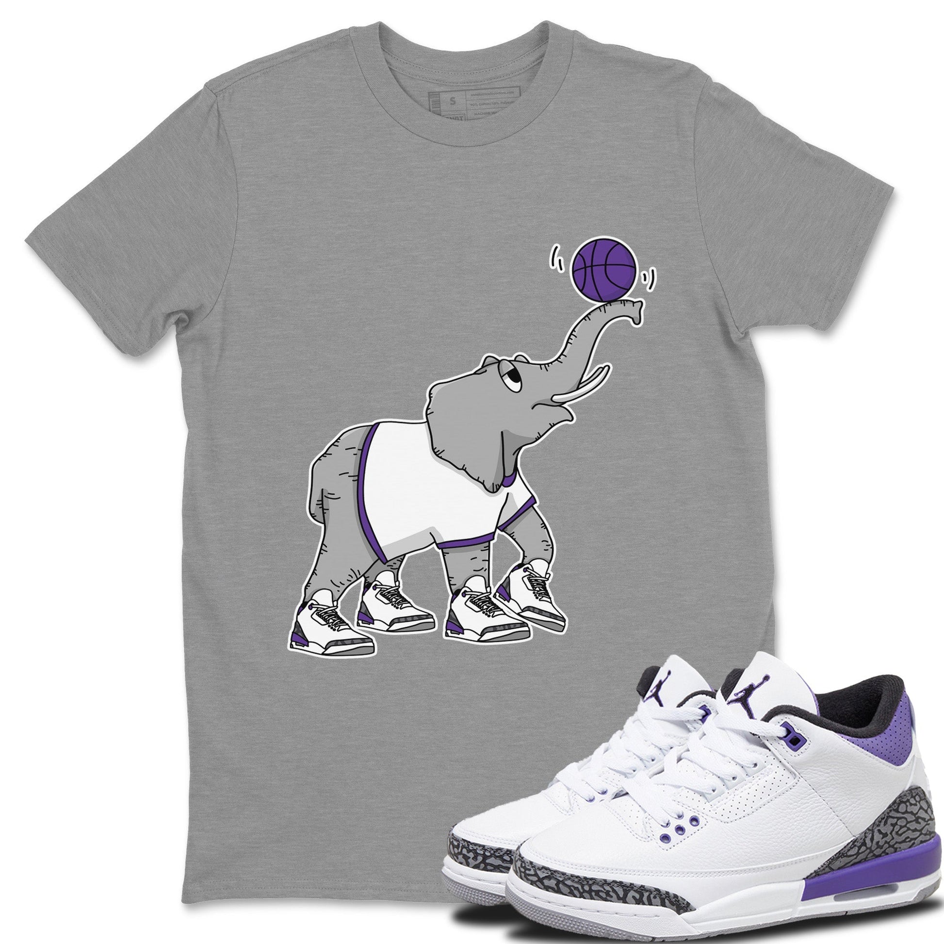Jordan 3 Dark Iris Sneaker Match Tees Juggling Elephant Sneaker Tees Jordan 3 Dark Iris Sneaker Release Tees Unisex Shirts