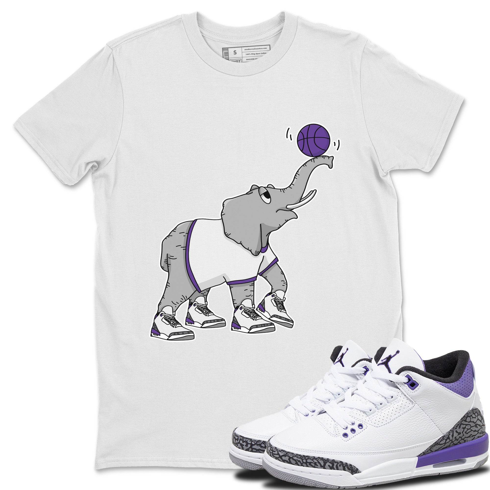 Jordan 3 Dark Iris Sneaker Match Tees Juggling Elephant Sneaker Tees Jordan 3 Dark Iris Sneaker Release Tees Unisex Shirts