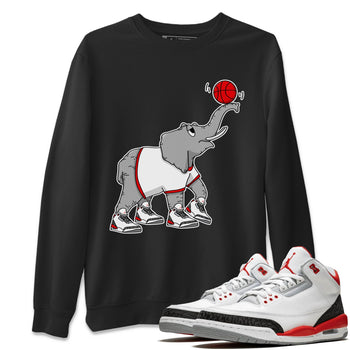Jordan 3 Fire Red Sneaker Match Tees Juggling Elephant Sneaker Tees Jordan 3 Fire Red Sneaker Release Tees Unisex Shirts
