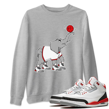 Jordan 3 Fire Red Sneaker Match Tees Juggling Elephant Sneaker Tees Jordan 3 Fire Red Sneaker Release Tees Unisex Shirts