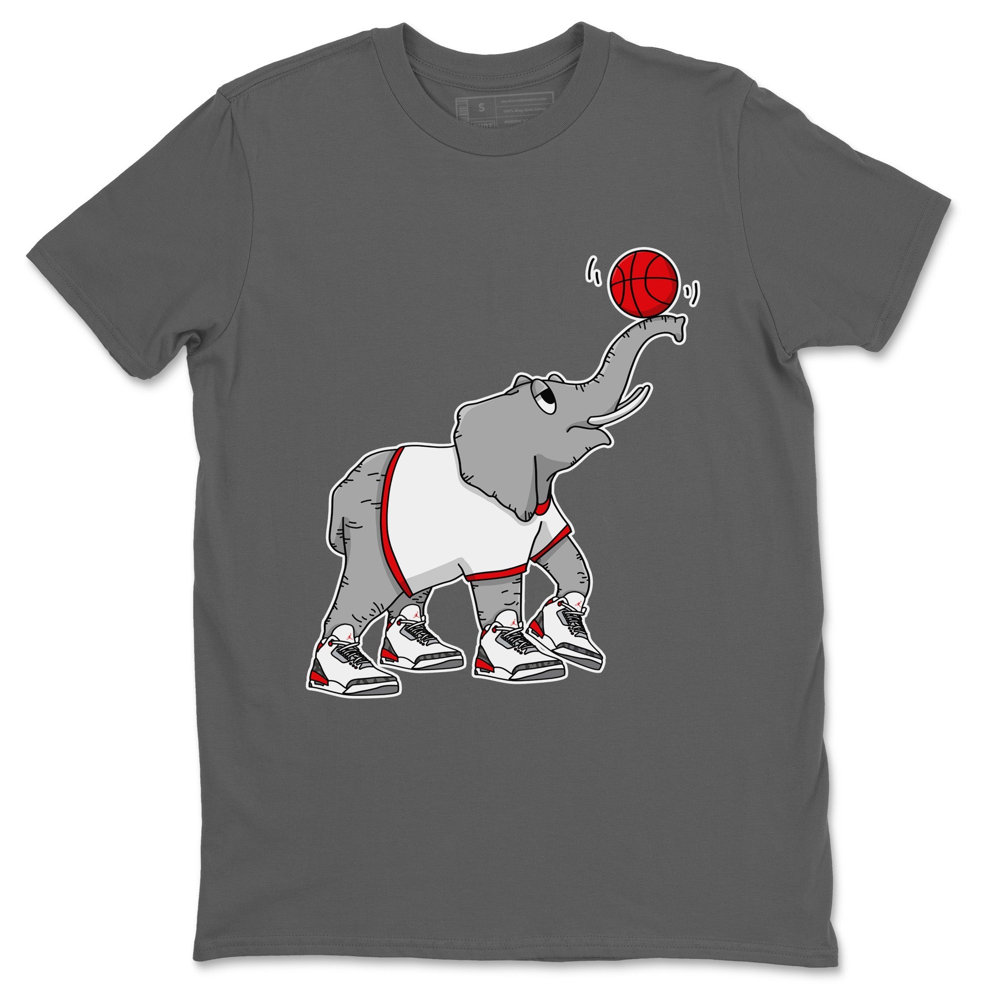 Jordan 3 Fire Red Sneaker Match Tees Juggling Elephant Sneaker Tees Jordan 3 Fire Red Sneaker Release Tees Unisex Shirts