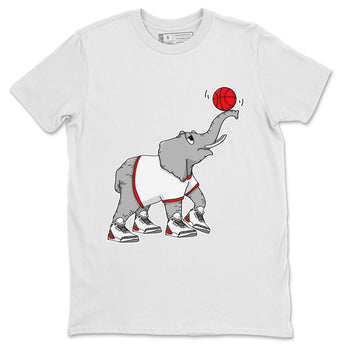 Jordan 3 Fire Red Sneaker Match Tees Juggling Elephant Sneaker Tees Jordan 3 Fire Red Sneaker Release Tees Unisex Shirts