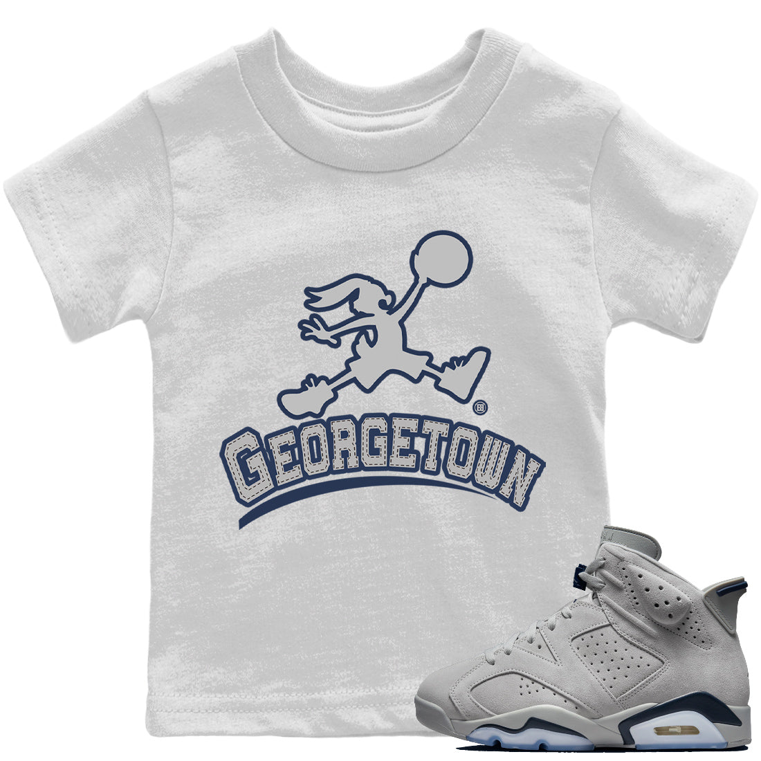 Jordan 6 Georgetown Sneaker Match Tees Jumpman Bunny Sneaker Tees Jordan 6 Georgetown Sneaker Release Tees Kids Shirts
