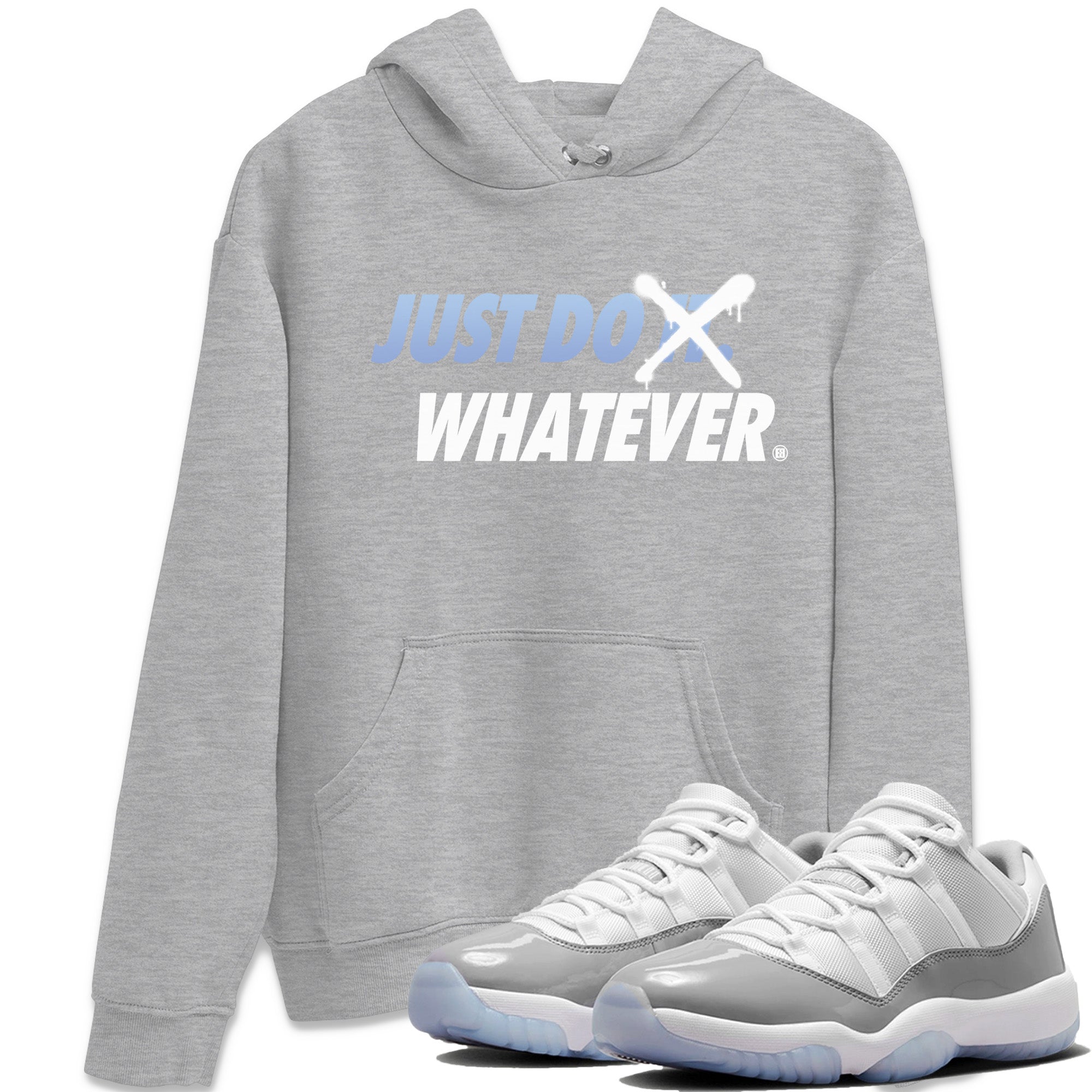 Air Jordan 11 White Cement Sneaker Match Tees Just Do Whatever Sneaker Tees Air Jordan 11 Cement Grey Sneaker Release Tees Unisex Shirts Heather Grey 1