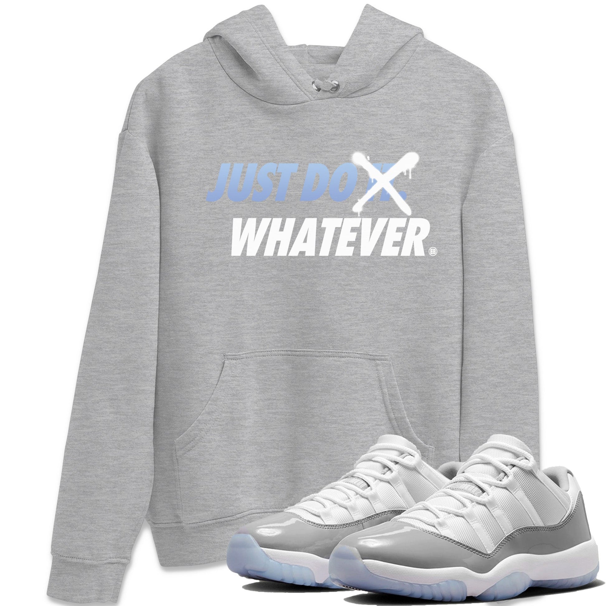 Air Jordan 11 White Cement Sneaker Match Tees Just Do Whatever Sneaker Tees Air Jordan 11 Cement Grey Sneaker Release Tees Unisex Shirts Heather Grey 1