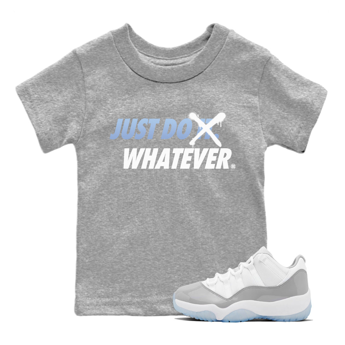Air Jordan 11 White Cement Sneaker Match Tees Just Do Whatever Sneaker Tees Air Jordan 11 Cement Grey Sneaker Release Tees Kids Shirts Heather Grey 1