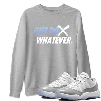 Air Jordan 11 White Cement Sneaker Match Tees Just Do Whatever Sneaker Tees Air Jordan 11 Cement Grey Sneaker Release Tees Unisex Shirts Heather Grey 1