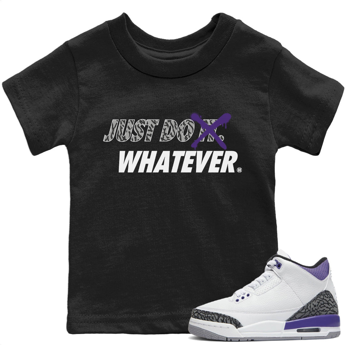 Jordan 3 Dark Iris Sneaker Match Tees Just Do Whatever Sneaker Tees Jordan 3 Dark Iris Sneaker Release Tees Kids Shirts
