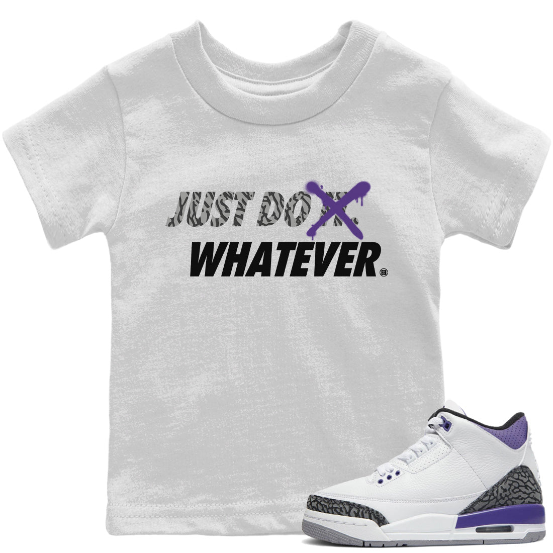 Jordan 3 Dark Iris Sneaker Match Tees Just Do Whatever Sneaker Tees Jordan 3 Dark Iris Sneaker Release Tees Kids Shirts