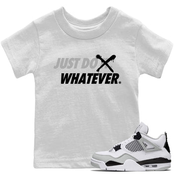 Jordan 4 Military Black Sneaker Match Tees Just Do Whatever Sneaker Tees Jordan 4 Military Black Sneaker Release Tees Kids Shirts