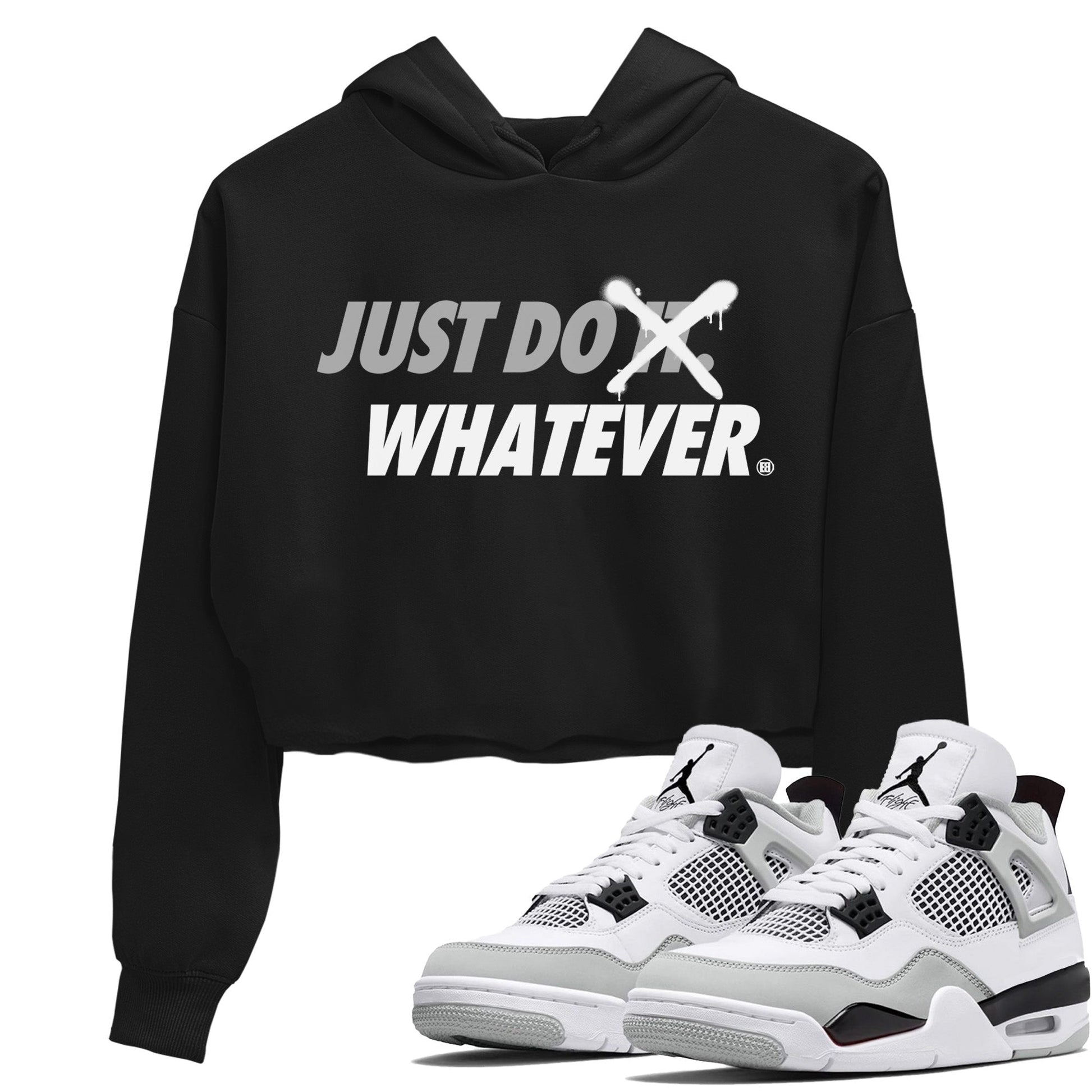 Jordan 4 Military Black Sneaker Match Tees Just Do Whatever Sneaker Tees Jordan 4 Military Black Sneaker Release Tees Women's Shirts