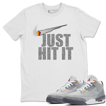 Jordan 3 Cool Grey Sneaker Match Tees Just Hit It Sneaker Tees Jordan 3 Cool Grey Sneaker Release Tees Unisex Shirts