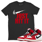 Jordan 1 Chicago Sneaker Match Tees Just Hit It Sneaker Tees Jordan 1 Chicago Sneaker Release Tees Unisex Shirts