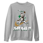 Jordan 4 Pine Green SB Sneaker Match Tees Just Kill It Sneaker Tees Nike SB Air Jordan 4 Pine Green Sneaker Tees Sneaker Release Shirts Unisex Shirts Heather Grey 2