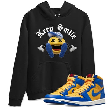 Jordan 1 Game Royal Varsity Maize Sneaker Match Tees Keep Smiling Sneaker Tees Jordan 1 Game Royal Varsity Maize Sneaker Release Tees Unisex Shirts