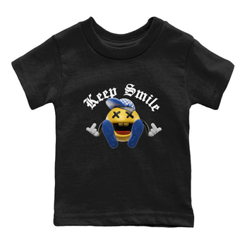 Jordan 1 Game Royal Varsity Maize Sneaker Match Tees Keep Smiling Sneaker Tees Jordan 1 Game Royal Varsity Maize Sneaker Release Tees Kids Shirts