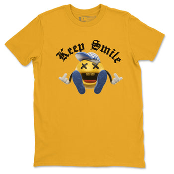 Jordan 1 Game Royal Varsity Maize Sneaker Match Tees Keep Smiling Sneaker Tees Jordan 1 Game Royal Varsity Maize Sneaker Release Tees Unisex Shirts