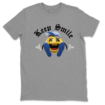 Jordan 1 Game Royal Varsity Maize Sneaker Match Tees Keep Smiling Sneaker Tees Jordan 1 Game Royal Varsity Maize Sneaker Release Tees Unisex Shirts