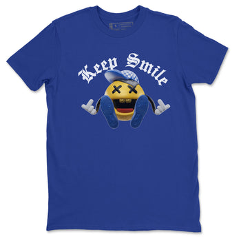 Jordan 1 Game Royal Varsity Maize Sneaker Match Tees Keep Smiling Sneaker Tees Jordan 1 Game Royal Varsity Maize Sneaker Release Tees Unisex Shirts