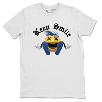 Jordan 1 Game Royal Varsity Maize Sneaker Match Tees Keep Smiling Sneaker Tees Jordan 1 Game Royal Varsity Maize Sneaker Release Tees Unisex Shirts