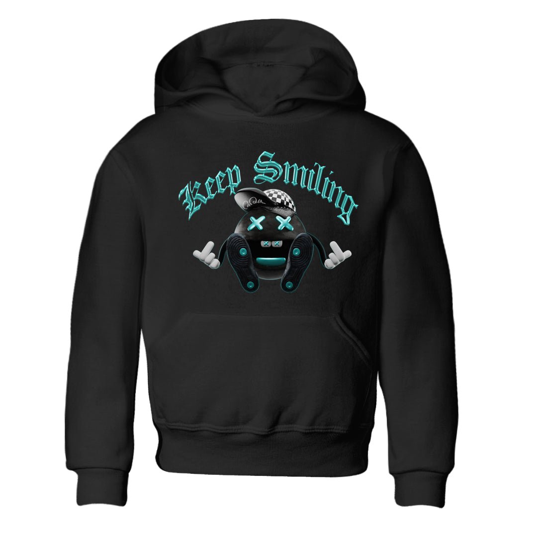 Air Force 1 Tiffany Sneaker Match Tees Keep Smiling Sneaker Tees Nike Tiffany AF1Sneaker Release Tees Kids Shirts Black 2