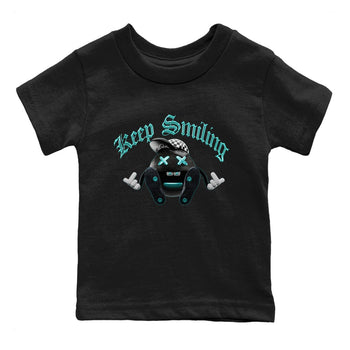 Air Force 1 Tiffany Sneaker Match Tees Keep Smiling Sneaker Tees Nike Tiffany AF1Sneaker Release Tees Kids Shirts Black 2