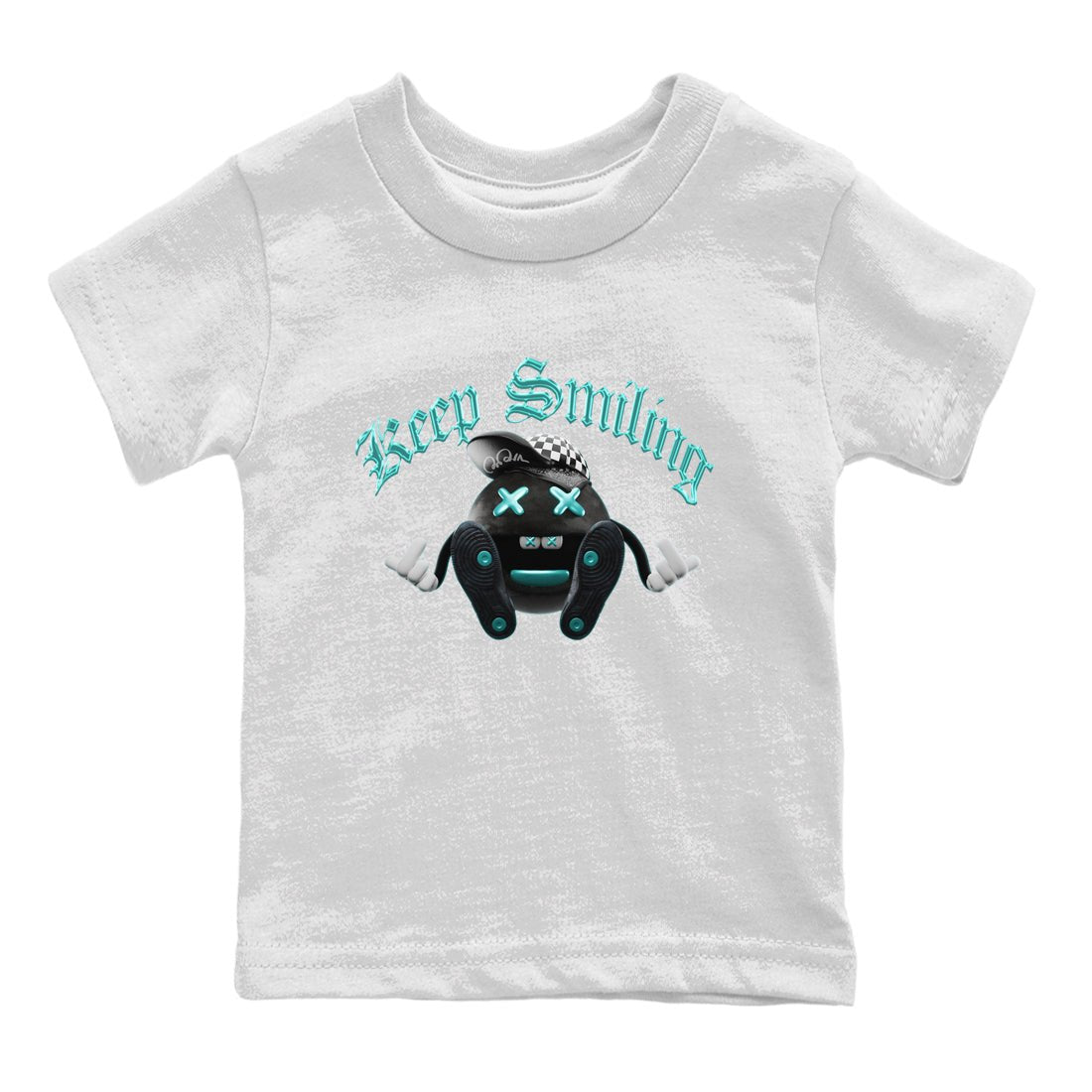 Air Force 1 Tiffany Sneaker Match Tees Keep Smiling Sneaker Tees Nike Tiffany AF1Sneaker Release Tees Kids Shirts White 2