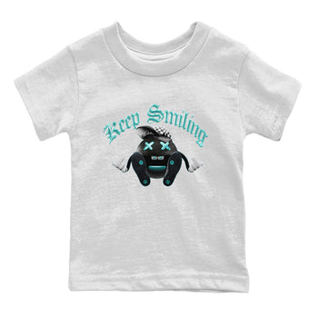 Air Force 1 Tiffany Sneaker Match Tees Keep Smiling Sneaker Tees Nike Tiffany AF1Sneaker Release Tees Kids Shirts White 2