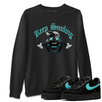Air Force 1 Tiffany Keep Smiling Crew Neck Sneaker Tees Nike Tiffany AF1Sneaker T-Shirts Washing and Care Tip