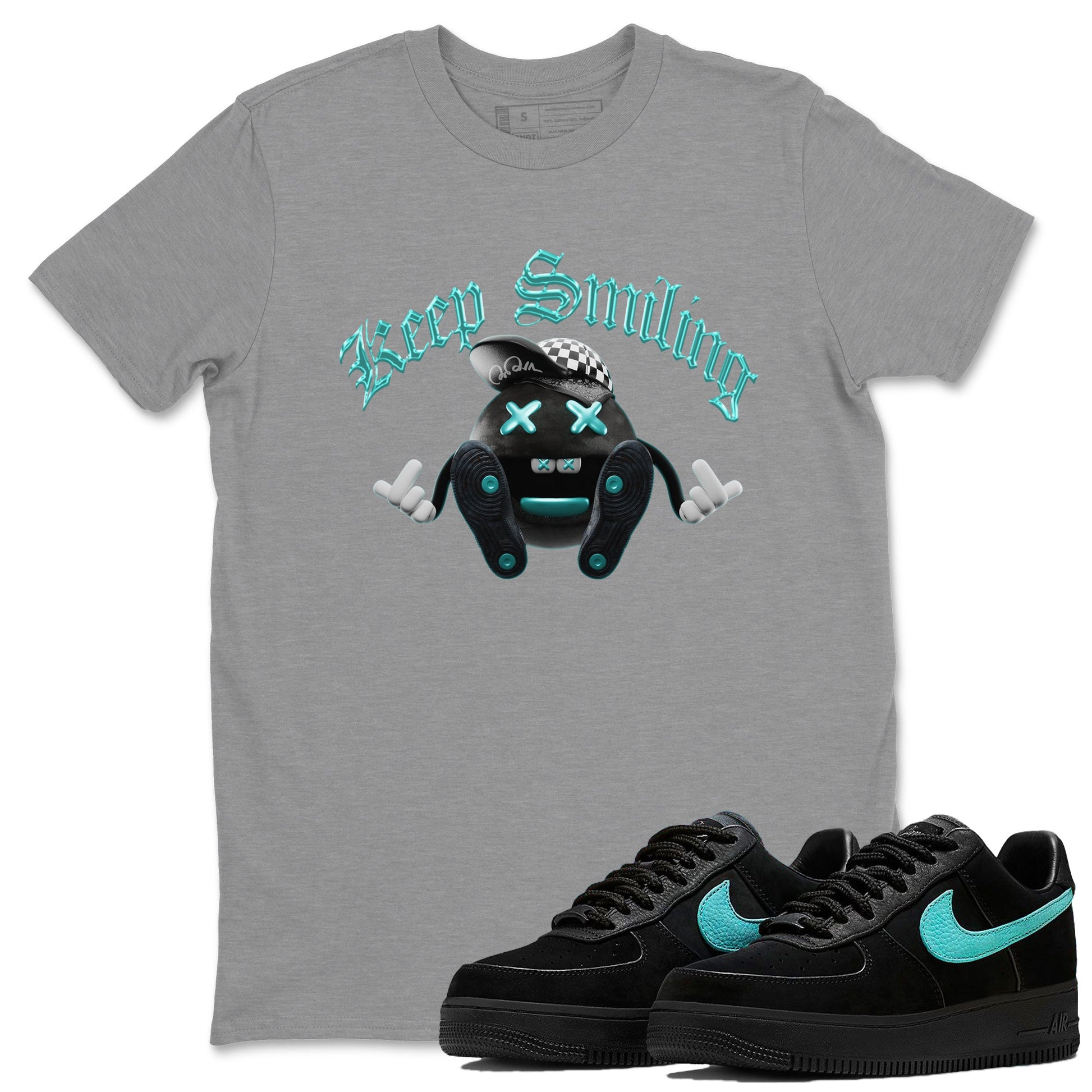 Air Force 1 Tiffany Keep Smiling Crew Neck Sneaker Tees Nike Tiffany AF1Sneaker T-Shirts Size Chart
