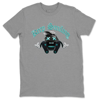 Air Force 1 Tiffany Sneaker Match Tees Keep Smiling Sneaker Tees Nike Tiffany AF1Sneaker Release Tees Unisex Shirts Heather Grey 2