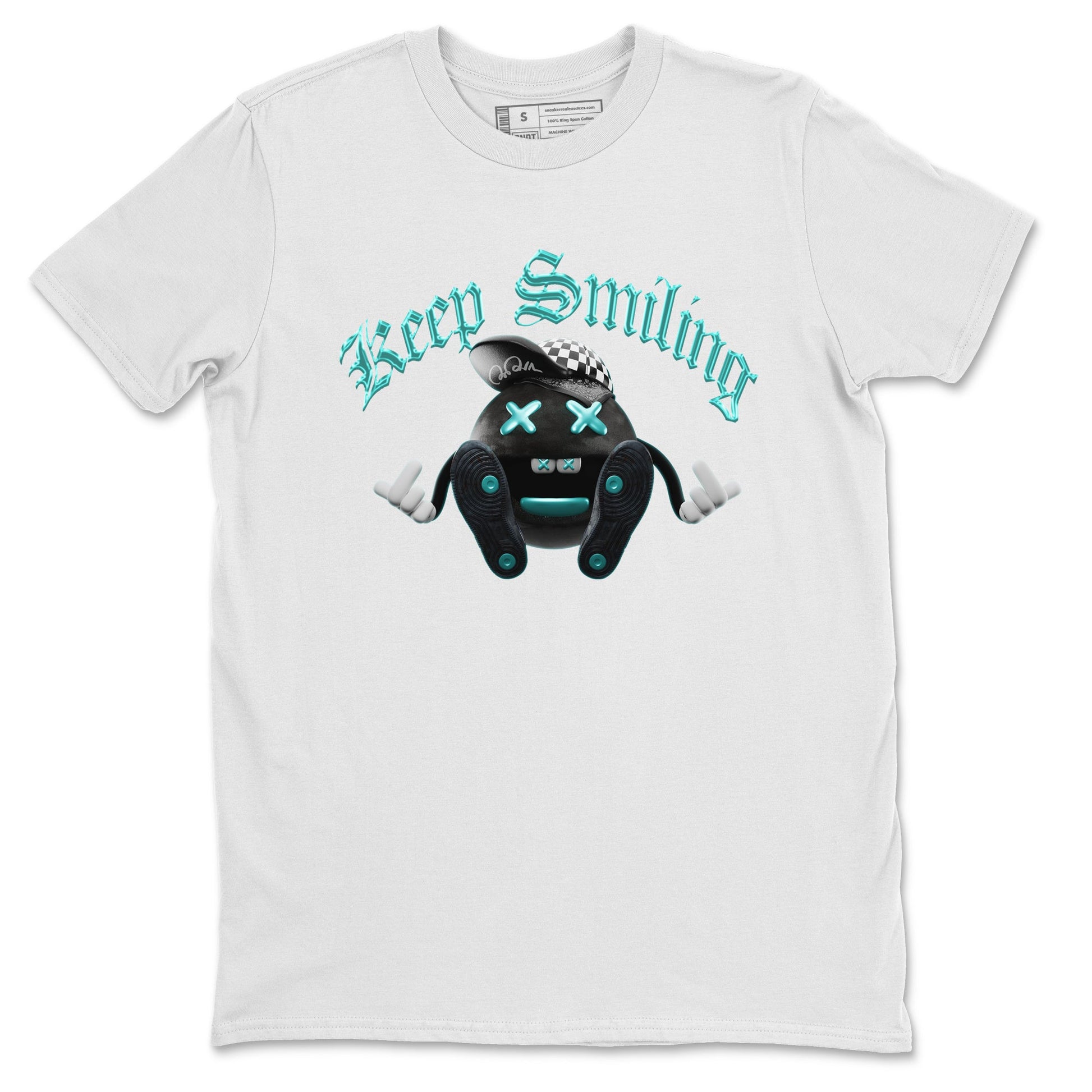Air Force 1 Tiffany Sneaker Match Tees Keep Smiling Sneaker Tees Nike Tiffany AF1Sneaker Release Tees Unisex Shirts White 2