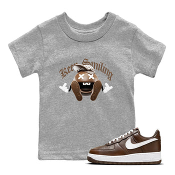 Air Force Low Chocolate shirt to match jordans Keep Smiling sneaker tees chocolate Nike Air Force Low Chocolate SNRT Sneaker Release Tees Baby Toddler Heather Grey 1 T-Shirt