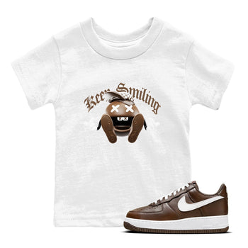 Air Force Low Chocolate shirt to match jordans Keep Smiling sneaker tees chocolate Nike Air Force Low Chocolate SNRT Sneaker Release Tees Baby Toddler White 1 T-Shirt