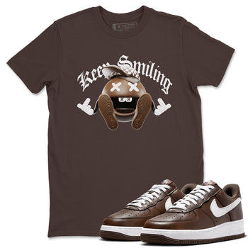 Air Force Low Chocolate shirt to match jordans Keep Smiling sneaker tees chocolate Nike Air Force Low Chocolate SNRT Sneaker Release Tees Unisex Dark Chocolate 1 T-Shirt