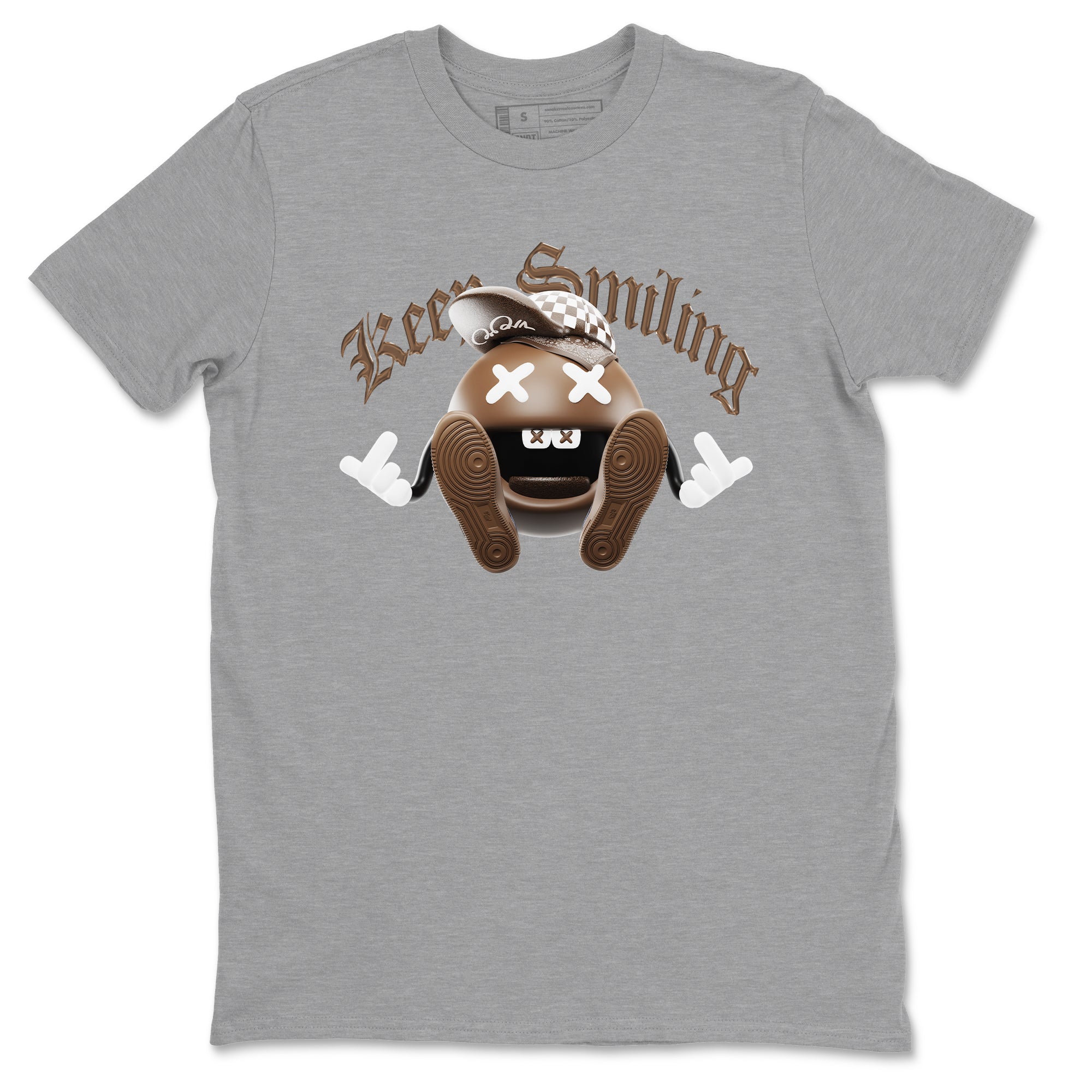 Air Force Low Chocolate shirt to match jordans Keep Smiling sneaker tees chocolate Nike Air Force Low Chocolate SNRT Sneaker Release Tees Unisex Heather Grey 2 T-Shirt