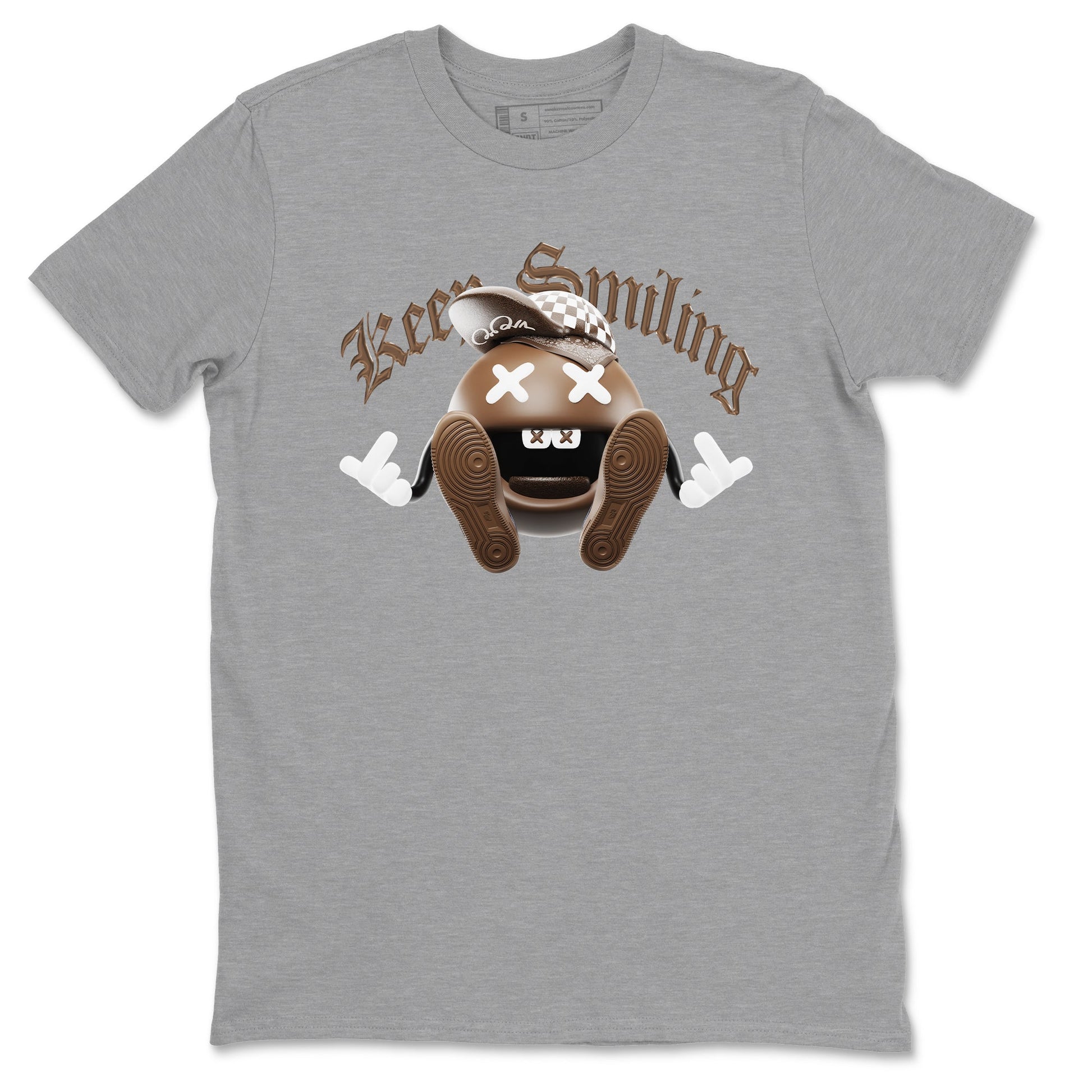 Air Force Low Chocolate shirt to match jordans Keep Smiling sneaker tees chocolate Nike Air Force Low Chocolate SNRT Sneaker Release Tees Unisex Heather Grey 2 T-Shirt