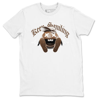 Air Force Low Chocolate shirt to match jordans Keep Smiling sneaker tees chocolate Nike Air Force Low Chocolate SNRT Sneaker Release Tees Unisex White 2 T-Shirt