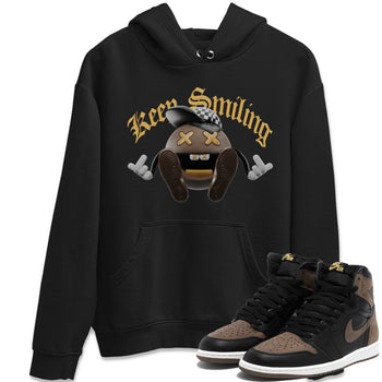 Air Jordan 1 Palomino shirt to match jordans Keep Smiling sneaker tees AJ1 High Palomino SNRT Sneaker Release Tees Unisex Black 1 T-Shirt