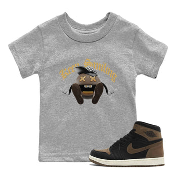 Air Jordan 1 Palomino shirt to match jordans Keep Smiling sneaker tees AJ1 High Palomino SNRT Sneaker Release Tees Baby Toddler Heather Grey 1 T-Shirt