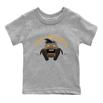 Air Jordan 1 Palomino shirt to match jordans Keep Smiling sneaker tees AJ1 High Palomino SNRT Sneaker Release Tees Baby Toddler Heather Grey 2 T-Shirt