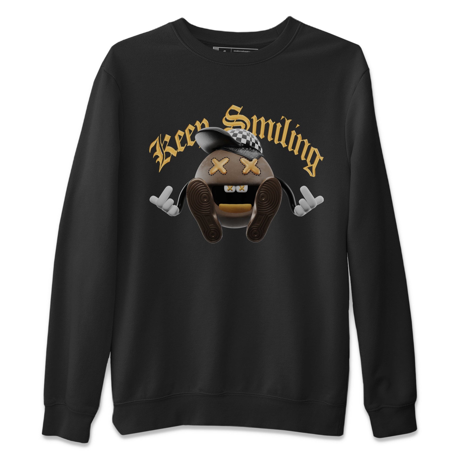 Air Jordan 1 Palomino shirt to match jordans Keep Smiling sneaker tees AJ1 High Palomino SNRT Sneaker Release Tees Unisex Black 2 T-Shirt