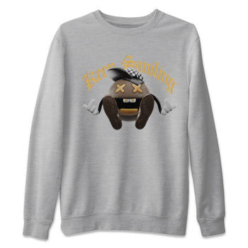 Air Jordan 1 Palomino shirt to match jordans Keep Smiling sneaker tees AJ1 High Palomino SNRT Sneaker Release Tees Unisex Heather Grey 2 T-Shirt