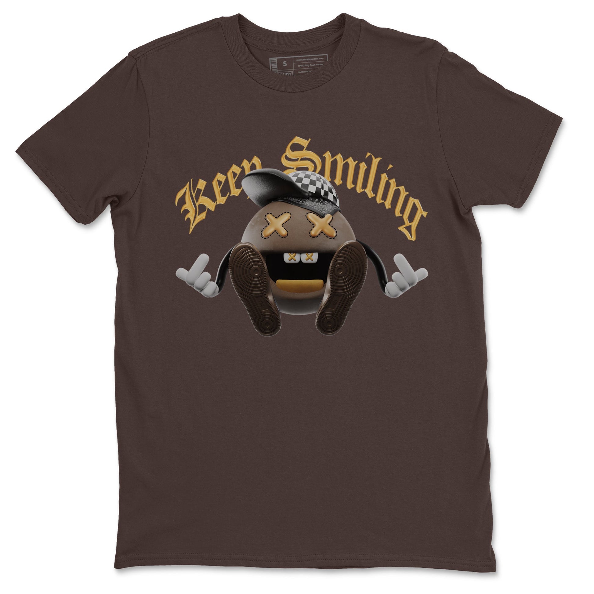 Air Jordan 1 Palomino shirt to match jordans Keep Smiling sneaker tees AJ1 High Palomino SNRT Sneaker Release Tees Unisex Dark Chocolate 2 T-Shirt
