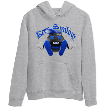 Air Jordan 1 Royal Reimagined shirt to match jordans Keep Smiling sneaker tees AJ1 OG HIGH Royal Reimagined SNRT Sneaker Release Tees Unisex Heather Grey 2 T-Shirt