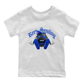 Air Jordan 1 Royal Reimagined shirt to match jordans Keep Smiling sneaker tees AJ1 OG HIGH Royal Reimagined SNRT Sneaker Release Tees Baby Toddler White 2 T-Shirt