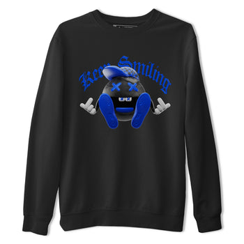 Air Jordan 1 Royal Reimagined shirt to match jordans Keep Smiling sneaker tees AJ1 OG HIGH Royal Reimagined SNRT Sneaker Release Tees Unisex Black 2 T-Shirt