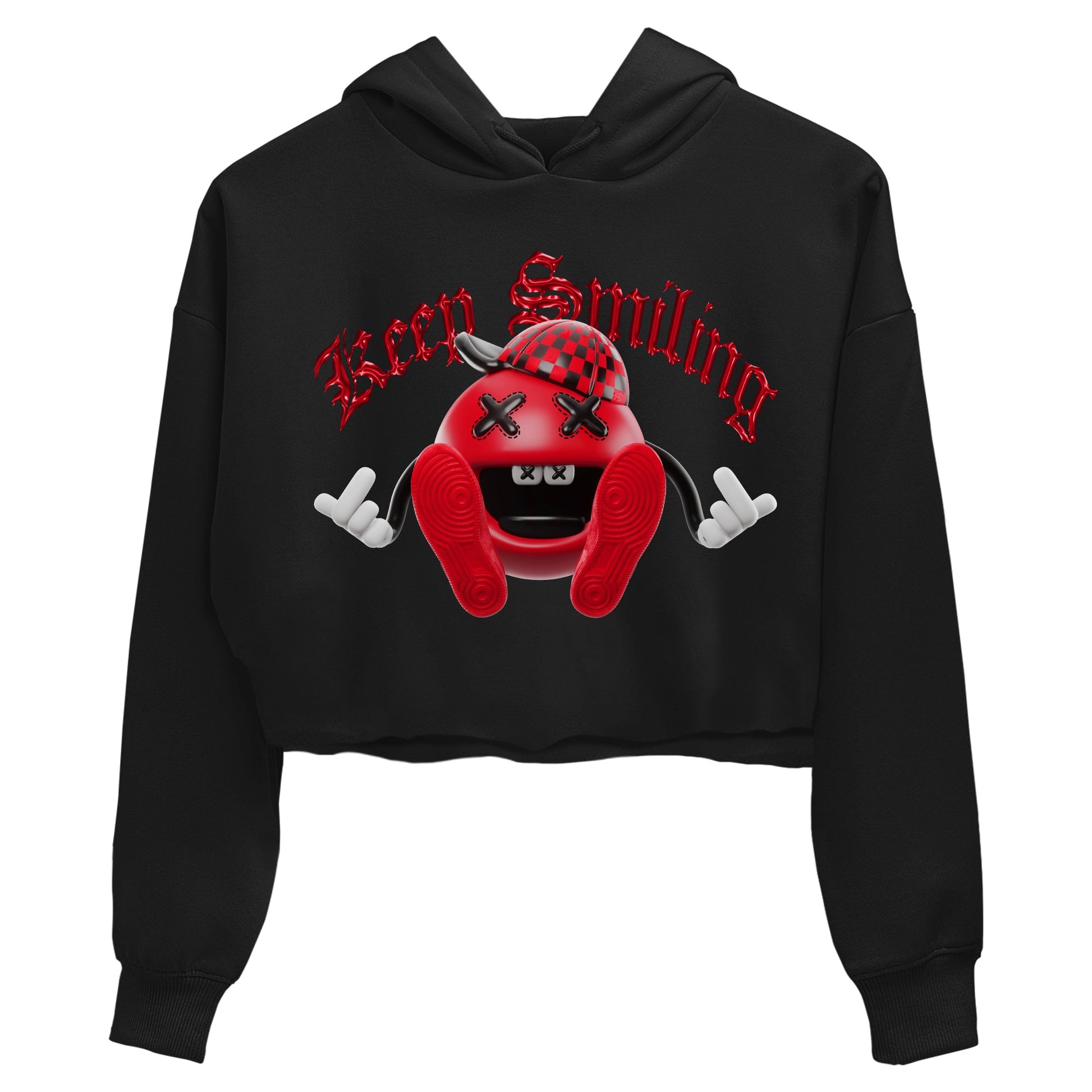 Air Jordan 1 Satin Bred Sneaker Match Tees Keep Smiling Sneaker Tees AJ1 Satin Bred Sneaker Release Tees Women's Shirts Black 2
